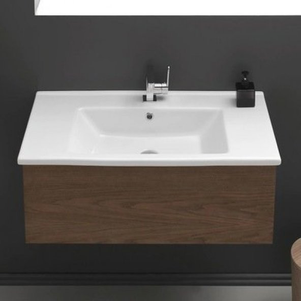 Turkuaz Cerastyle Arte Etajer Uyumlu Lavabo 85x45 Cm