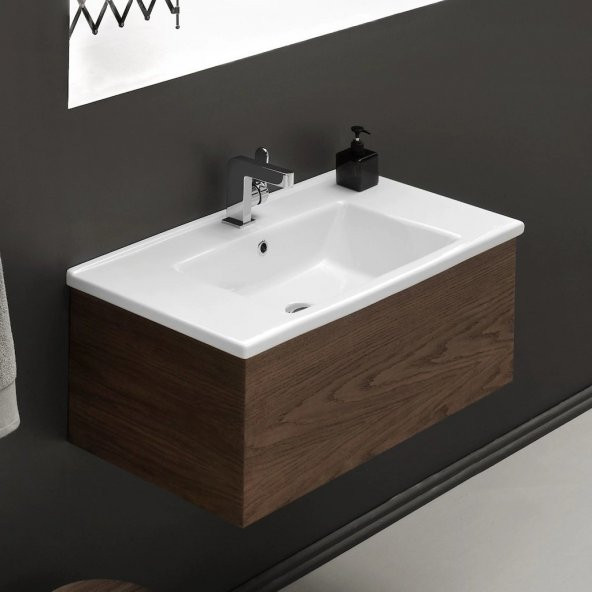 Turkuaz Cerastyle Arte Etajer Uyumlu Lavabo 85x45 Cm - 2