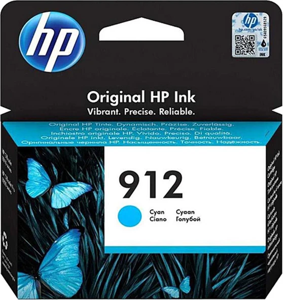 HP 912 Cyan Mavi Kartuş 3YL77A - 1