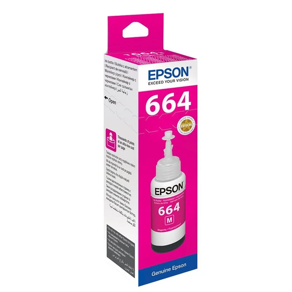 Epson T6643 Magenta Kırmızı Şişe Mürekkep T66434A ürün görseli