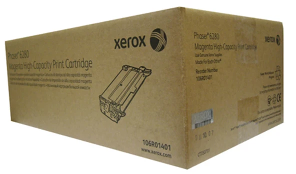 Xerox 106R01401 Phaser 6280 Yüksek Kapasite Magenta Kırmızı Toner 5.900 Sayfa ürün görseli