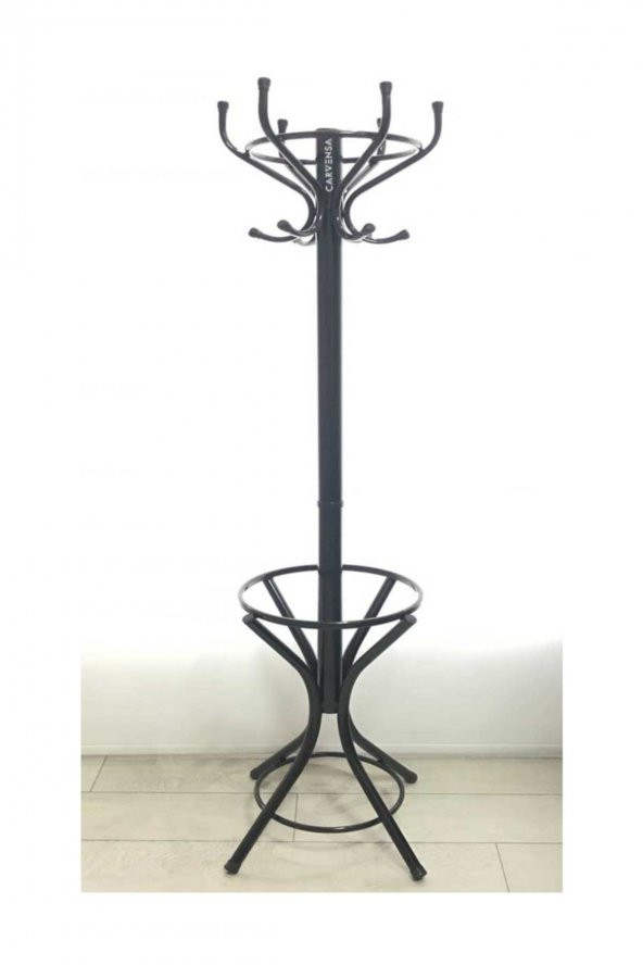 Ayaklı Askılık Portmanto Metal 180 cm Uzunluk 95 Kg Taşıma Kapasitesi Siyah - 1