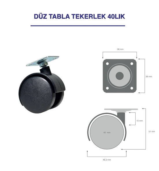 NO: 404 KÜÇÜK TABLALI PLASTİK TEKERLEK - 2