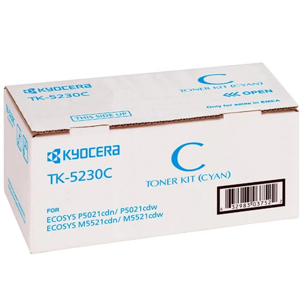 Kyocera TK-5230C Cyan Mavi Orjinal Fotokopi Toneri Ecosys M5521cdn-5521cdw P5021cdn-5021cdw 2.200 Sa ürün görseli