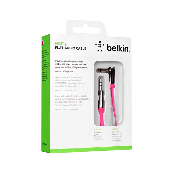 Belkin BLK-AV10128cw03-PNK 1m 3.5mm Ses Kablo