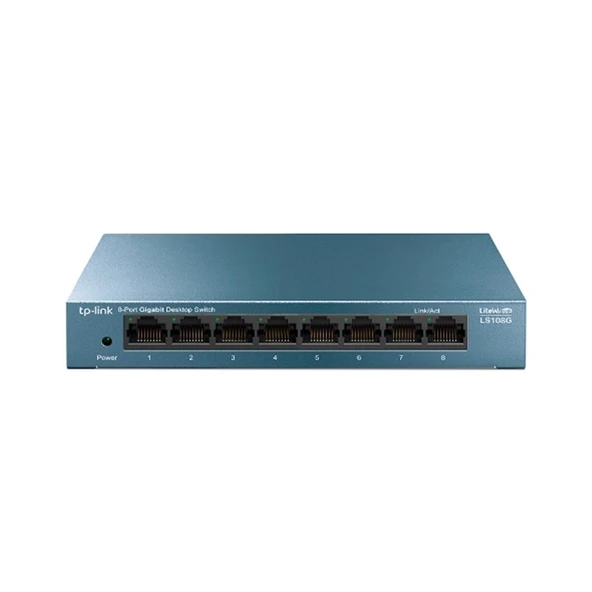 Tp-Link LS108G 8 Port 10-100-1000 Mbps Switch Metal Kasa - 1