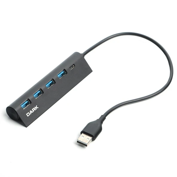Dark DK-AC-USB346 USB Type-A to 1xUSB-C Charge 4 Port USB2.0 HUB ürün görseli