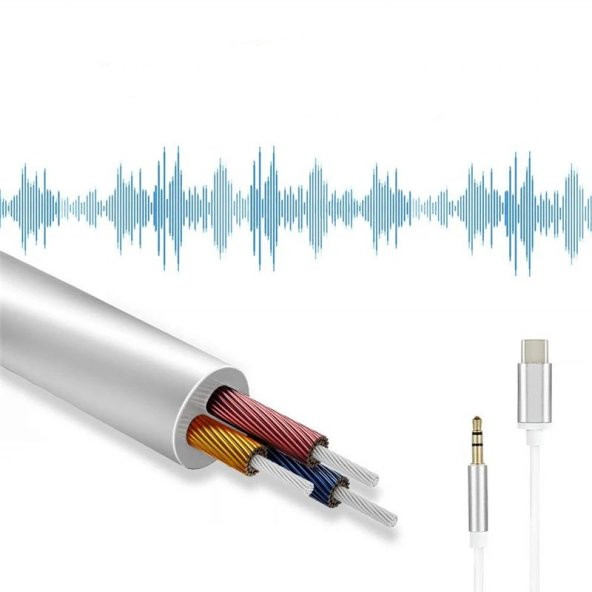 Tonex AX-04 Type-C to 3.5mm Aux Audio Ses Kablosu - 3