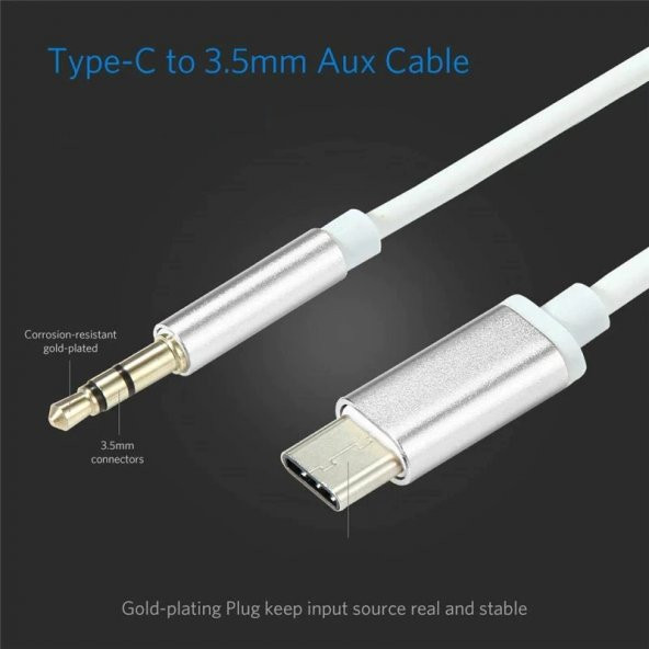 Tonex AX-04 Type-C to 3.5mm Aux Audio Ses Kablosu - 4