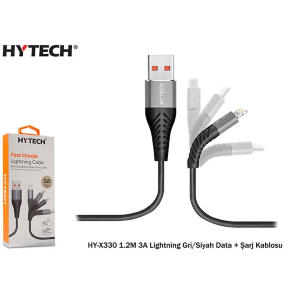 Hytech Hyx330 1.2M 3A Lightning Grisiyah Data +
