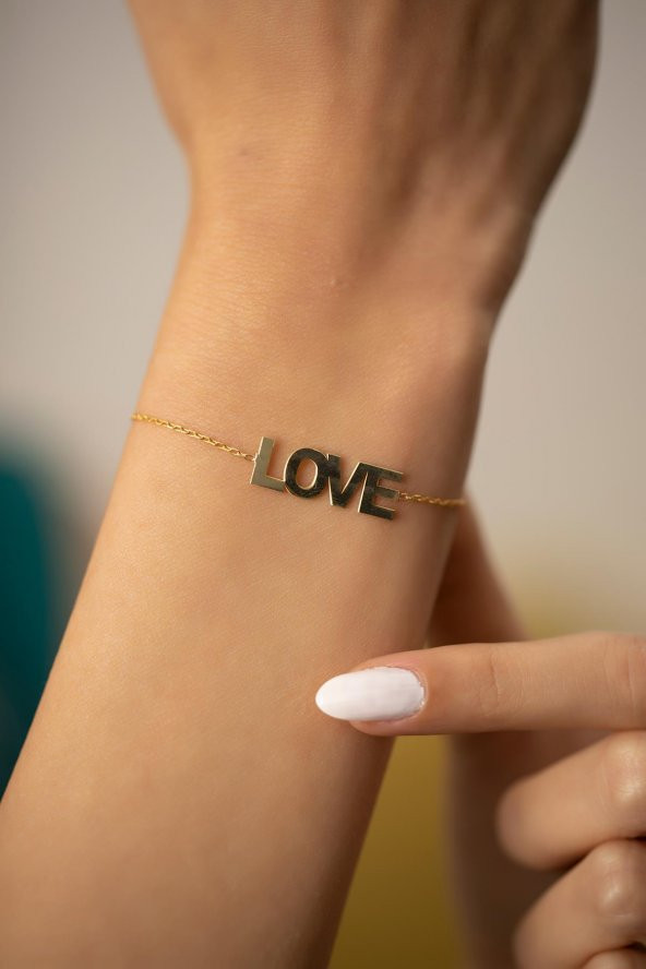 Love Model Altın Kaplama Gümüş İtalyan Bileklik - 3
