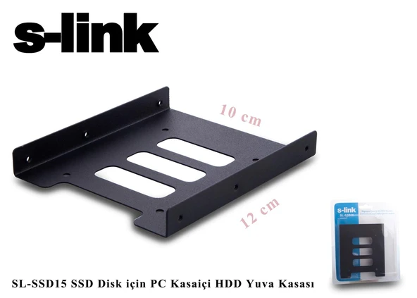 S-link SL-SSD15 Ssd Disk İçin Pc Kasa içi Hdd Yuva Kasası 2,5"-3,5"