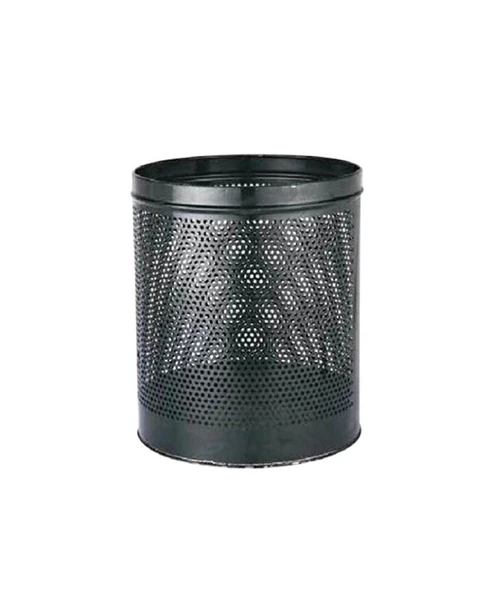 Omnisoft PLX 3700-1 Metal Masa Altı Delikli Çöp Kovası Siyah