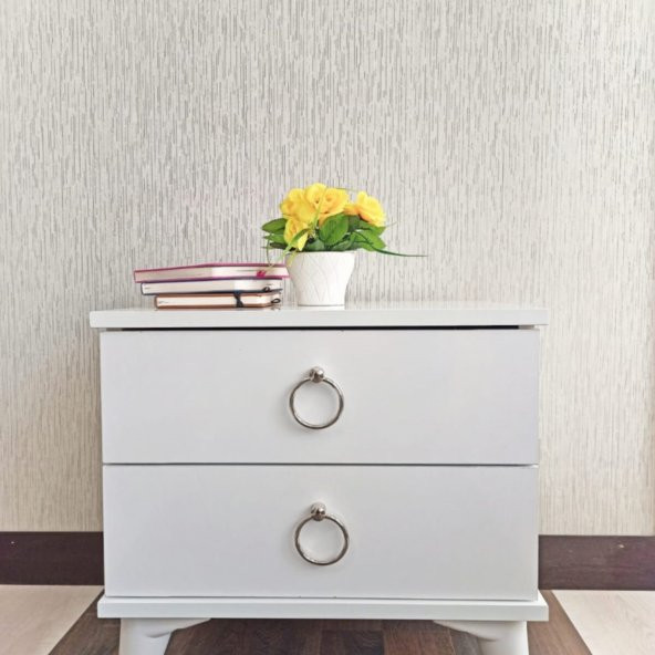 Viola Consept Komidin / Şifonyer 2 Çekmece Gümüş / Yatak Odası / Genç Odası / Cocuk Odası / Bebek Odası - 2