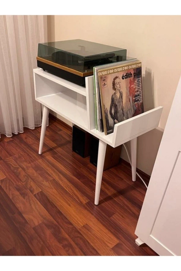 Zenon Dekor Plak Ve Pikap Sehpası (Beyaz) - 3