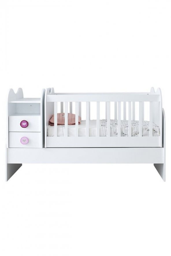 RENGARENK Point Baby Büyüyen Ve Sallanan Beşik 70x130  cm ürün görseli