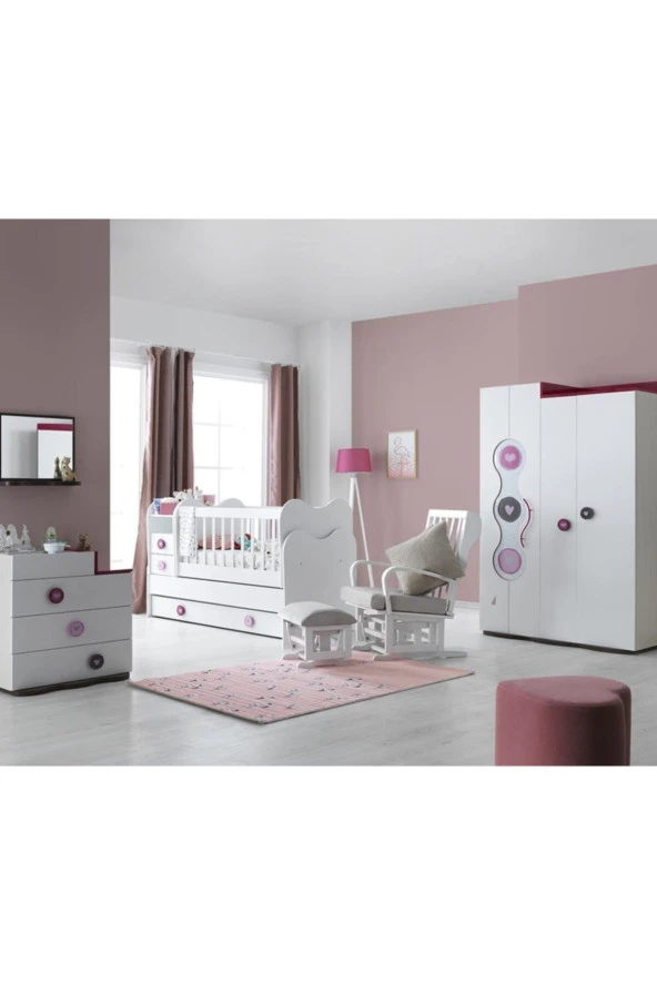 RENGARENK Point Baby Büyüyen Ve Sallanan Beşik 70x130  cm - Resim 3