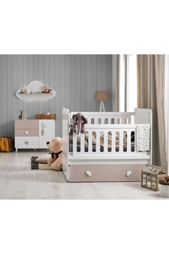 RENGARENK Bunny Baby Sallanan Beşik - Resim 3