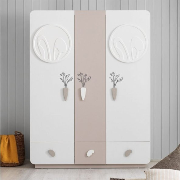 RENGARENK Bunny Baby 3 Kapaklı  Gardrop ürün görseli