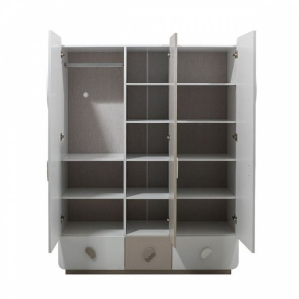 RENGARENK Bunny Baby 3 Kapaklı  Gardrop - Resim 3