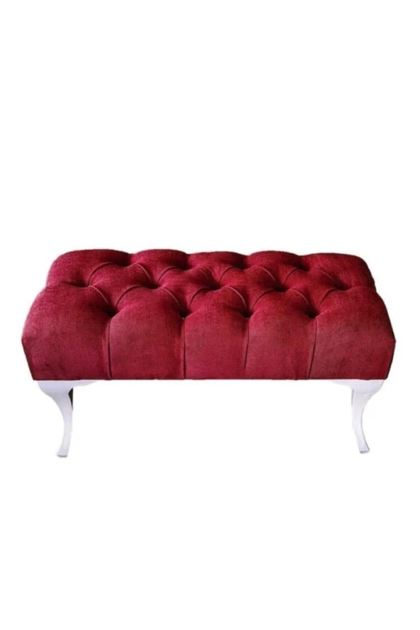 Safartconcept Safart Concept Kapitoneli Kapıönü Ayakucu Bench Puf - Dekoratif Ayak