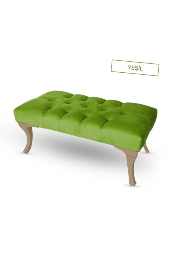 Abs Kapitoneli Farklı Renklerde Puf Bench Kapitone Puf Koltuk Yatak Odası Puf Sarı - 2