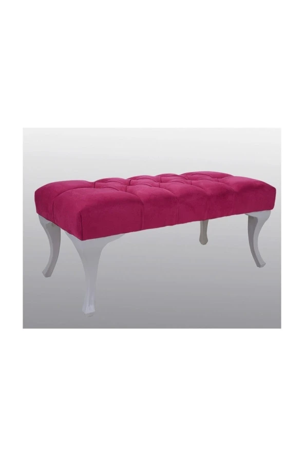 Azra Kapitoneli Ayak Ucu, Kapı Önü, Antre Bench Puf, 90X45, Kırmızı
