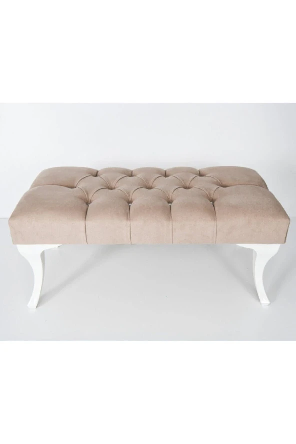 Esintyhome Kapitoneli Antre Kapı Önü , Bench Ayak Ucu Puf Kahve