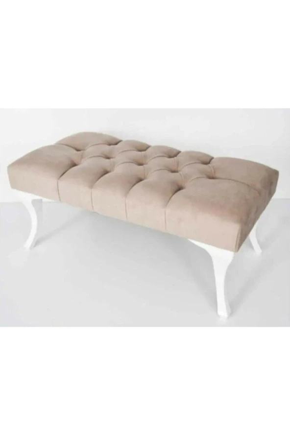 Esintyhome Kapitoneli Antre Kapı Önü , Bench Ayak Ucu Puf Kahve - 2