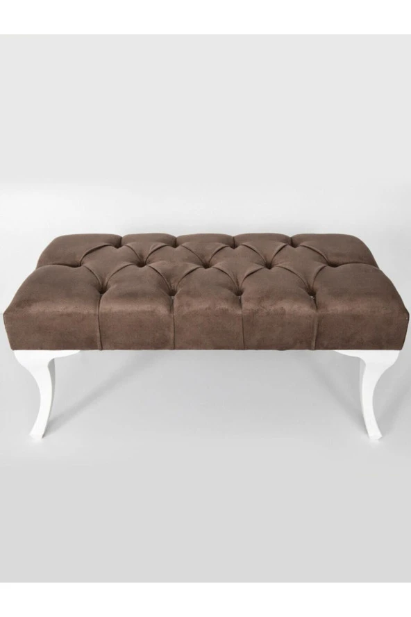 Ekon Gema Hünkar Puf Bench Kahve 90 Cm. 1. Sınıf Silinebilir Antibakteriyel Kumaş
