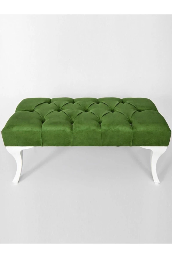 Ekon Gema Hünkar Puf Bench Yeşil 90 Cm. 1. Sınıf Silinebilir Antibakteriyel Kumaş