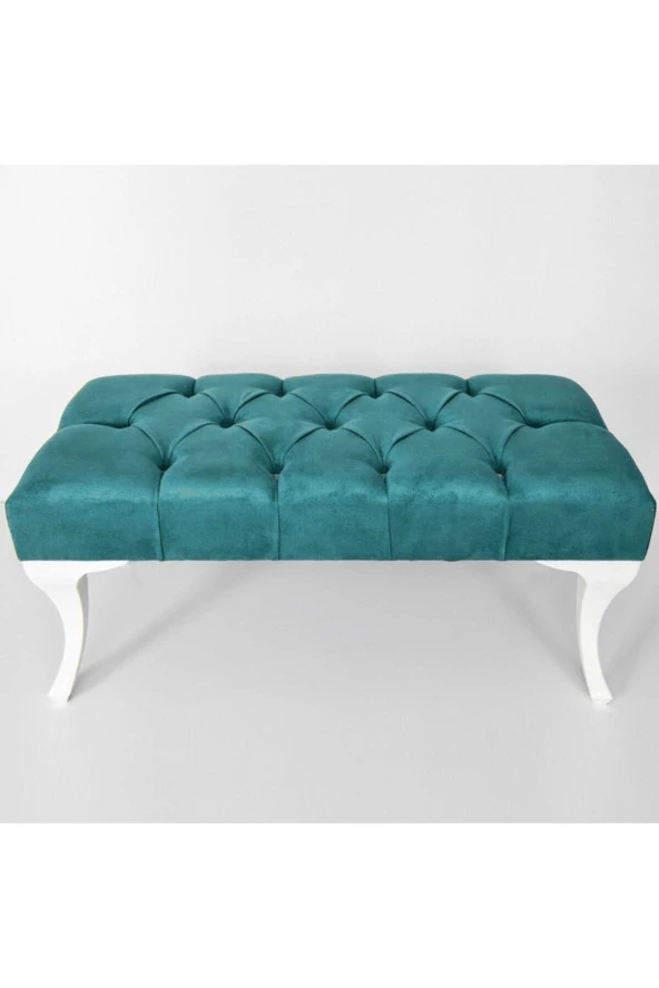 Ekon Gema Hünkar Puf Bench Turkuaz 90 Cm. 1. Sınıf Silinebilir Antibakteriyel Kumaş