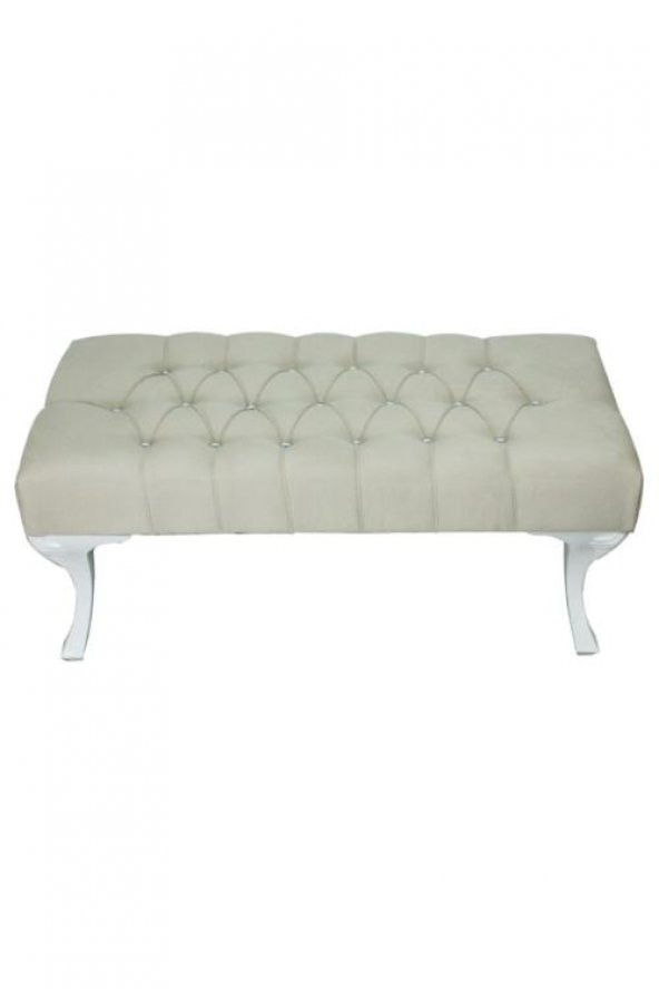 Ünüvar Konsept Puf Ayak Ucu Kapitoneli Kapı Önü Antre Bench Puf Gri Boy 90 Cm-En 45 Cm-Yükseklik 42 Cm