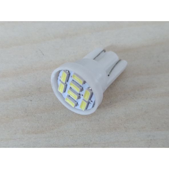 T10 DİPSİZ LED AMPUL (8 ÇİPLİ) BEYAZ 12V (1ADET FİYATI) T10 PARK, SİNYAL, PLAKA AMPULU - 2