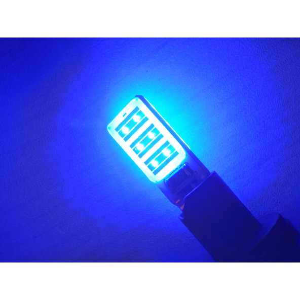 T10 DİPSİZ LED AMPUL (ANGEL) MAVİ 12V (2ADET FİYATI) T10 PARK, SİNYAL, PLAKA AMPULU