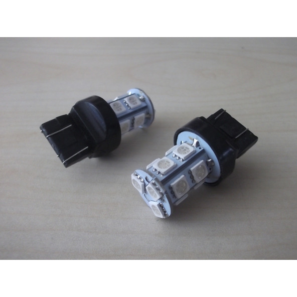 T20 DİPSİZ LED AMPUL TURUNCU (ÇİFT DUYLU 12V) İTHAL (2ADET FİYATI) T20 SİNYAL, STOP, DİPSİZ AMPUL - 2