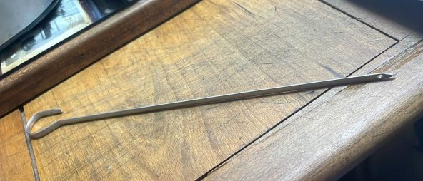 6 adet Paslanmaz Çelik Tokat Kebabı Şişi 30cm Ucu Delik Özel Ürün 7x2mm Kancalı Yassı Kebap Şişleri - 3
