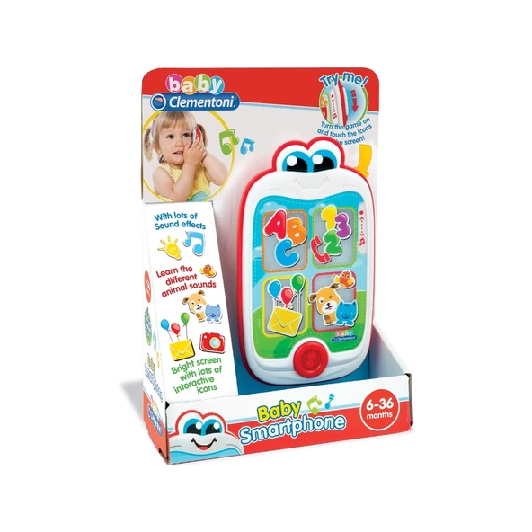 Baby Clementoni Akıllı Telefon Bebekler İçin Sesli Müzikli İnteraktif Bebek Telefonu Oyuncak Telefon - 5