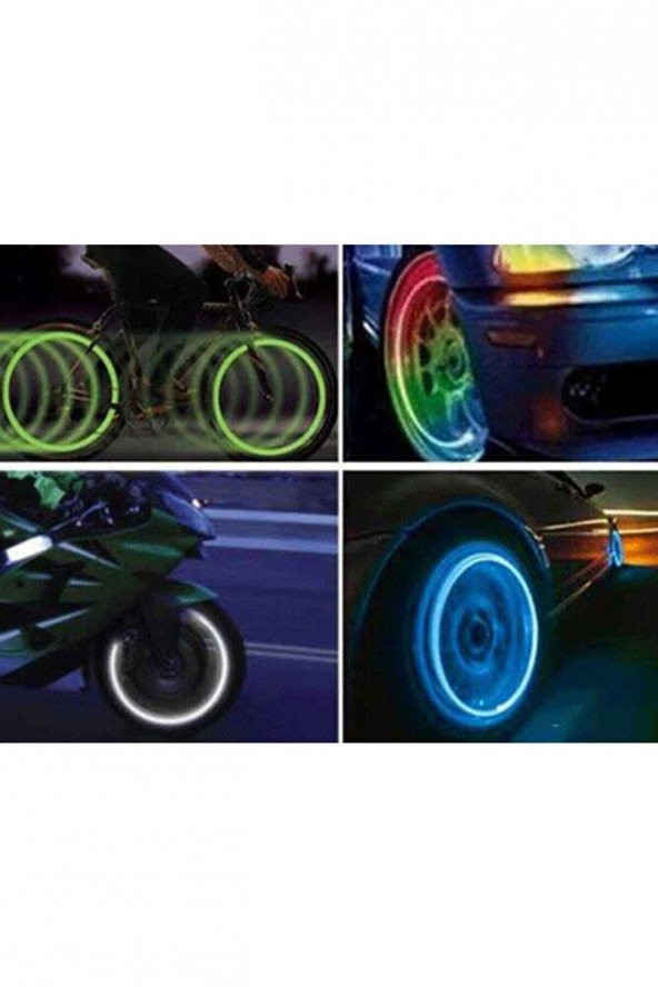 Sibop Kapağı Fotosel Hareket Sensörlü Otomobil Motosiklet Bisiklet Için Işıklı Sibop Kapağı 2 Adet - 2