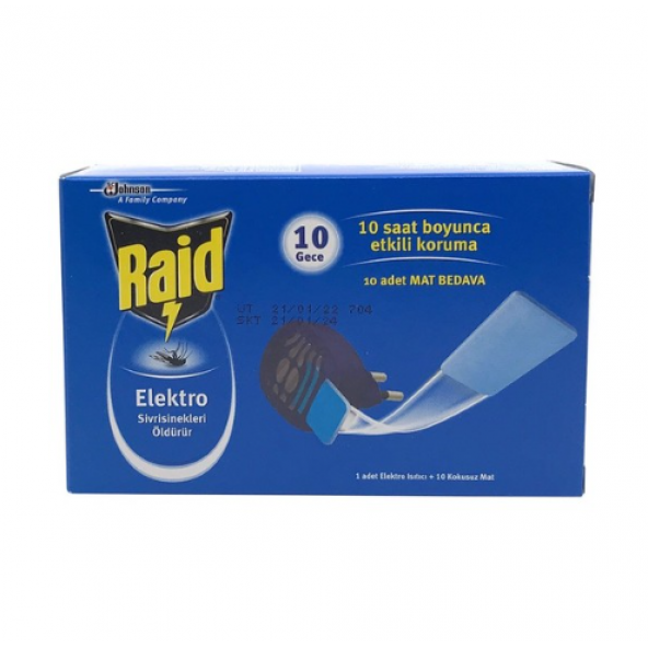 Raid Elektromat Isıtıcı + 10 Mat Bedava