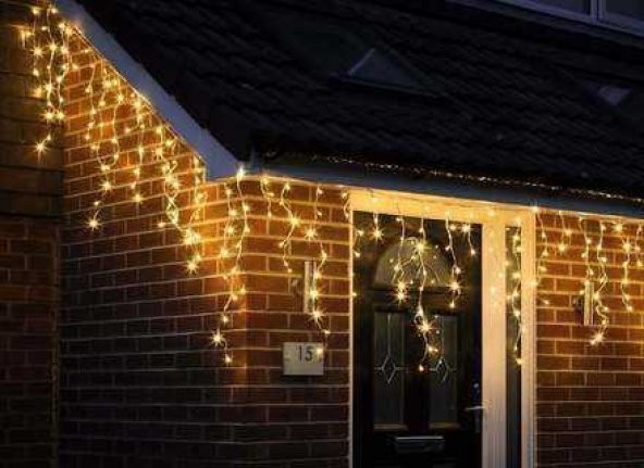 CATA CT 8503 Saçak Led Dış Mekan Perde Süsleme Beyaz Işık 1 Mt - Resim 2