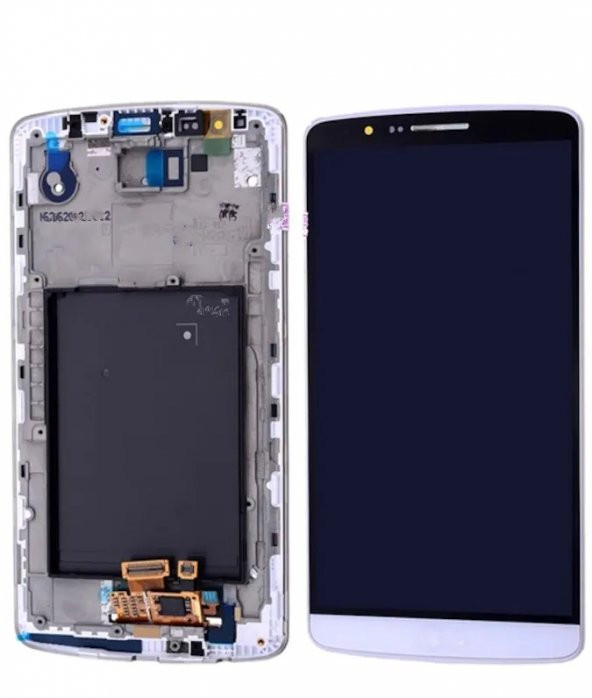 LG G3 Lcd Ekran Dokunmatik FULL Çıtalı BEYAZ
