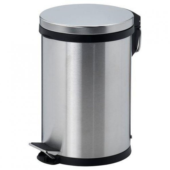 Pedallı Çöp Kutusu, Paslanmaz Çelik Metal Renk Meridyendukkan 5lt  IKEA