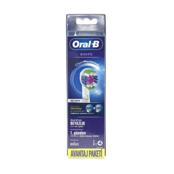 Oral-B 3D White Clean Maximiser Diş Fırçası Yedek Başlığı 4lü