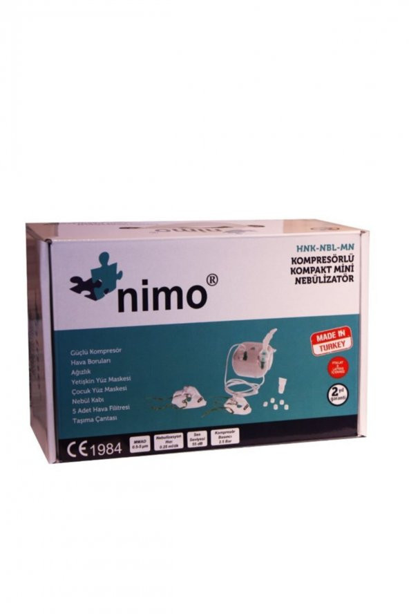 Nimo Kompresörlü Kompakt Mini Nebülizatör