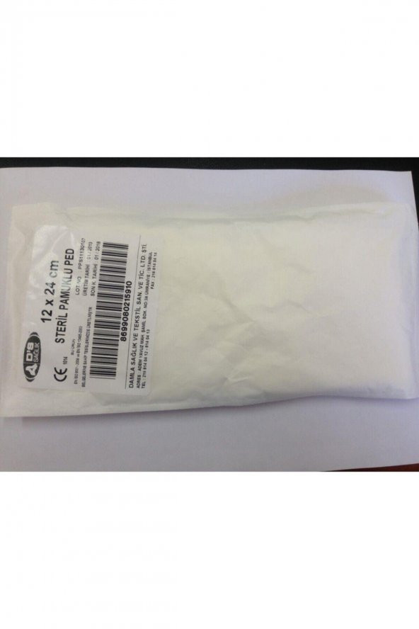 Pamuklu Ped 12cmx24cm 5 Adet Damla Sağlık Damla Steril - Resim 2