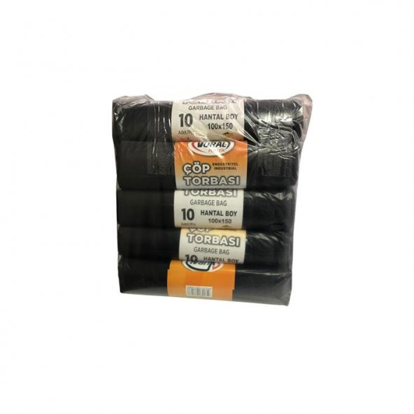 VURAL ENDÜSTRİYEL HANTAL ÇÖP TORBASI 100*150 CM 600 GR SİYAH 10 LU 10 PAKET