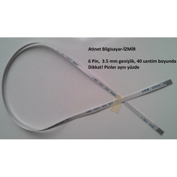 Awm 20624 80C 60V Vw-1 Flex Şerit Kablo 6 Pin 0.5 40Cm 6-0.5-40A