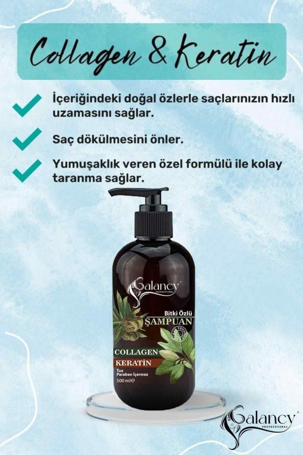 Saç Dökülmesine Karşı Etkili Saç Uzatmaya Yardımcı Tuzsuz Keratinli At Kuyruğu Özlü Şampuan 500 ml - 4