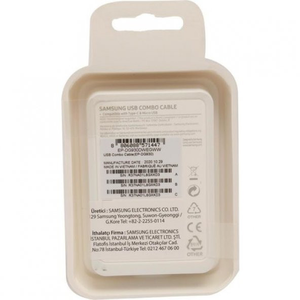 Samsung Galaxy S20 Ultra Micro ve Type-C Çift Çıkış Portlu Data ve Hızlı Şarj Kablosu 1.5m (Samsung Türkiye Garantili) - 6